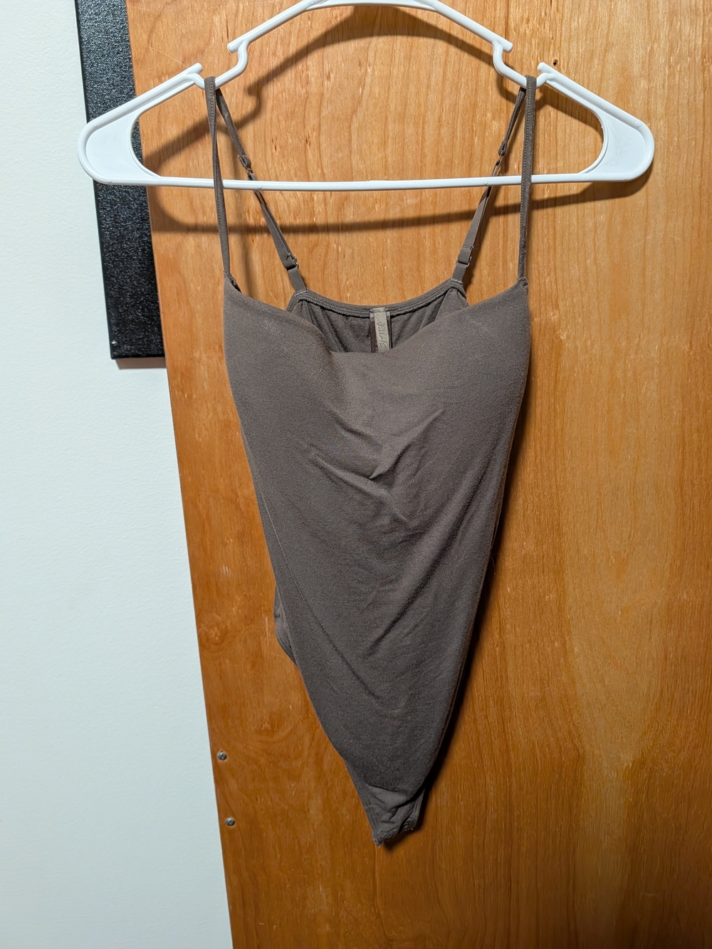 SKIMS Taupe Spaghetti Strap Bodysuit